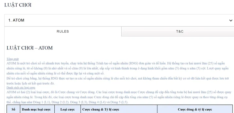 Siêu Phẩm Quay Số Atom Tại RikBet Với Tỷ Lệ Thắng Cực Khủng