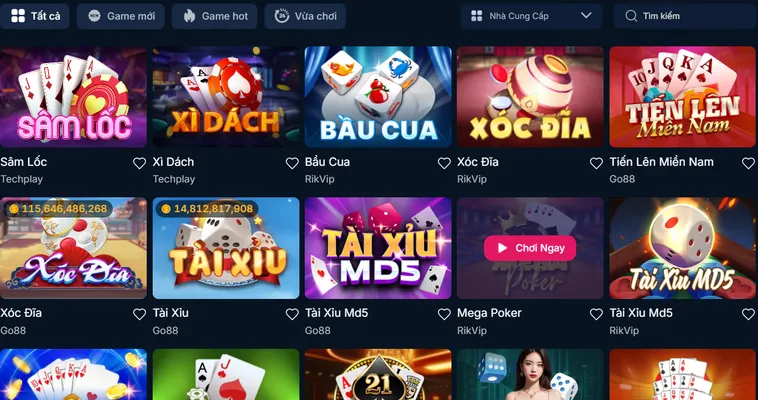 Sảnh Game Bài RikBet Đẳng Cấp Nơi Hội Tụ Những Cao Thủ Đánh Bài Chuyên Nghiệp