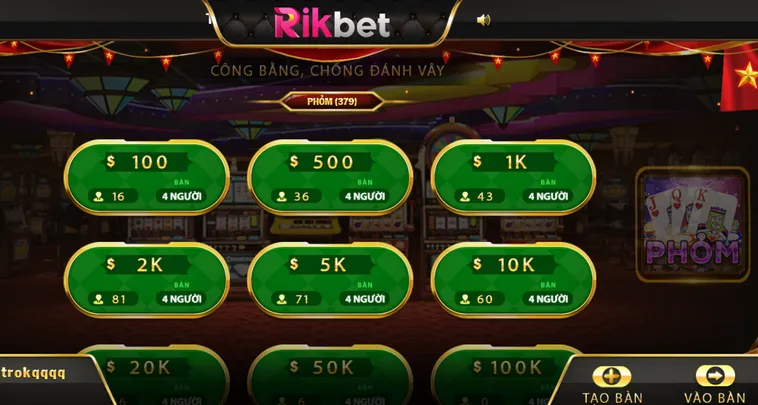Chinh Phục Phỏm Tại RikBet Với Kho Báu Tiền Tỷ Trong Tầm Tay