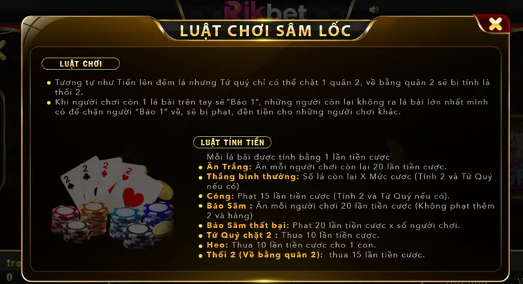 Bí Quyết Chinh Phục Sâm Lốc Tại RikBet Với Tỷ Lệ Thắng Khủng Nhất