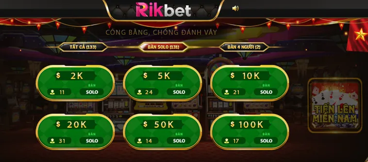 Chinh Phục Siêu Phẩm Tiến Lên Miền Nam Tại RikBet Với Phần Thưởng Cực Lớn